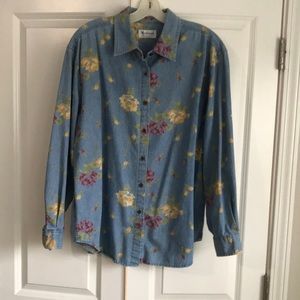 Floral Print Denim Shirt